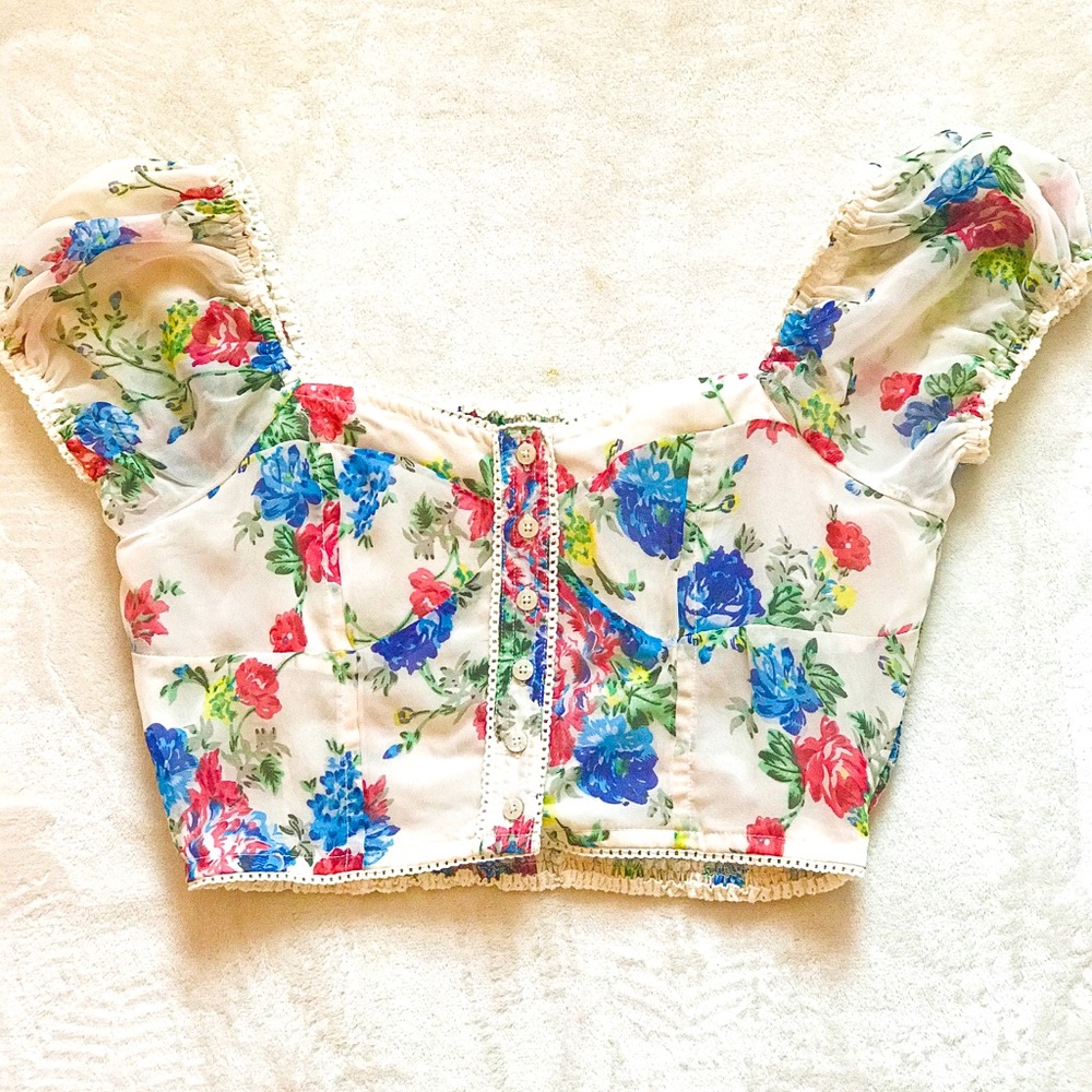 forever 21 floral Crop top!